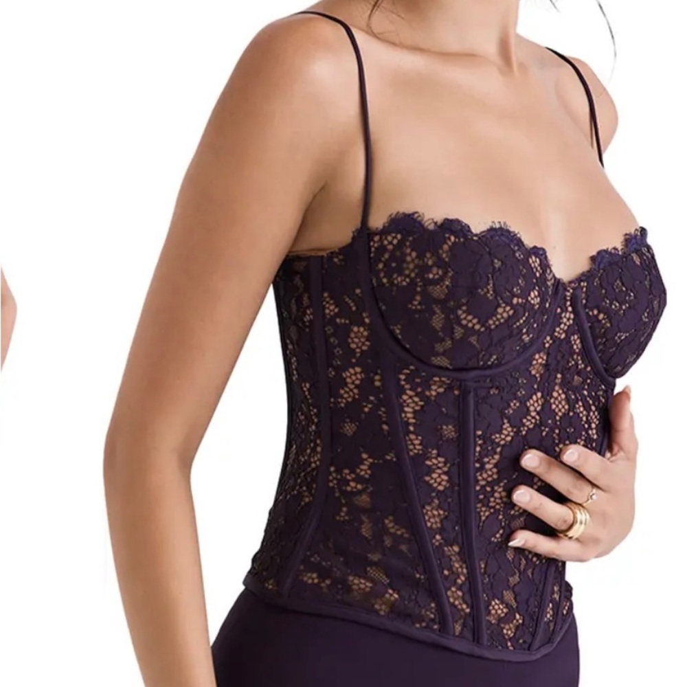 House of cb underwire corset camisole in nightshade